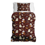Therapy blanket bedding set brown Hedwig