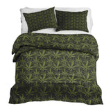 Therapy blankets bedding set hemp leaf