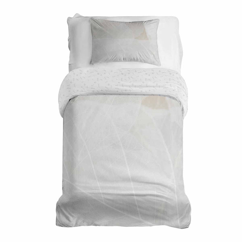 Therapiedekens beddengoedset grijs met wit patroon