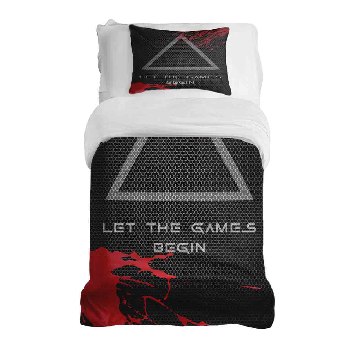 Set di biancheria da letto con coperta terapeutica nero Games