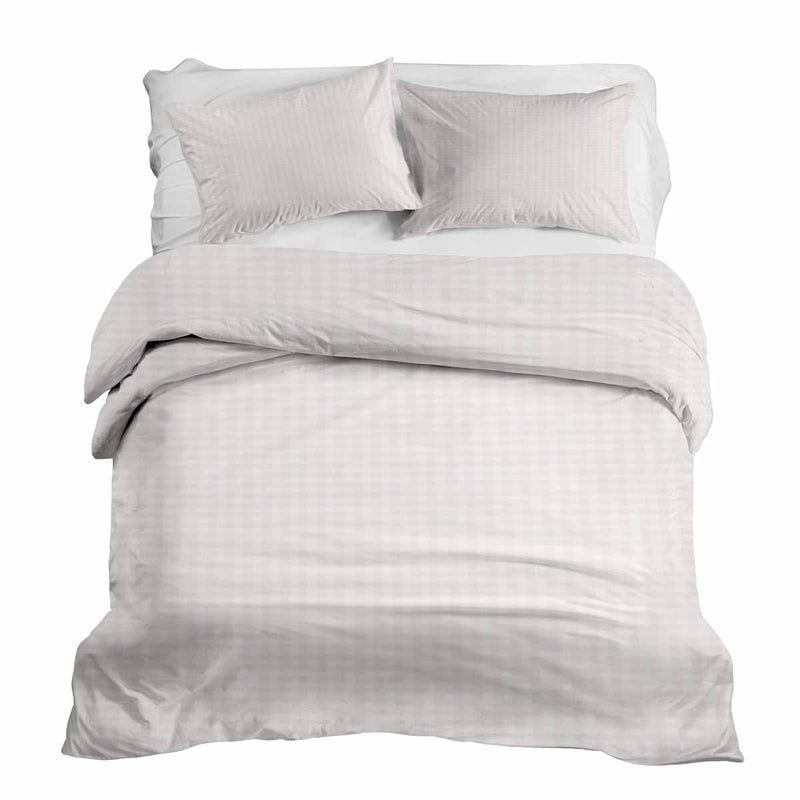 Therapy Blanket Bedding Set Light Checkered