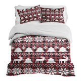Therapy blankets and bedding set, checkered with Christmas motifs.