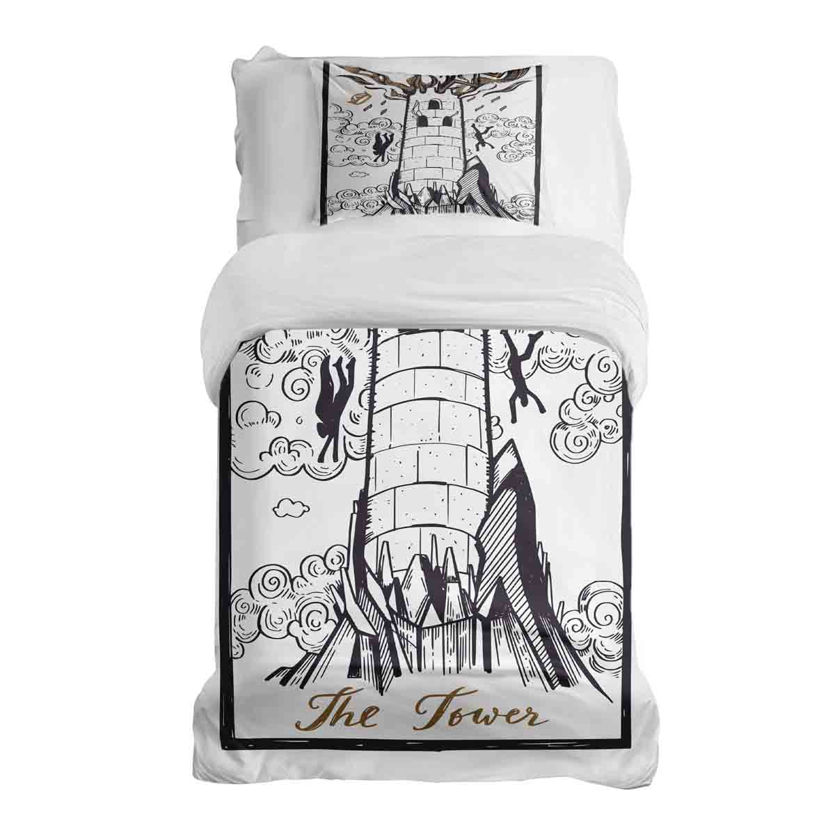 Therapy blankets bedding set white with tower