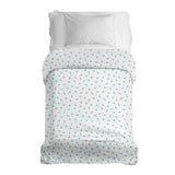 Coperte terapeutiche con rivestimento in cotone bianco con cuoricini blu