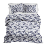 Therapy blankets bedding set blue koi