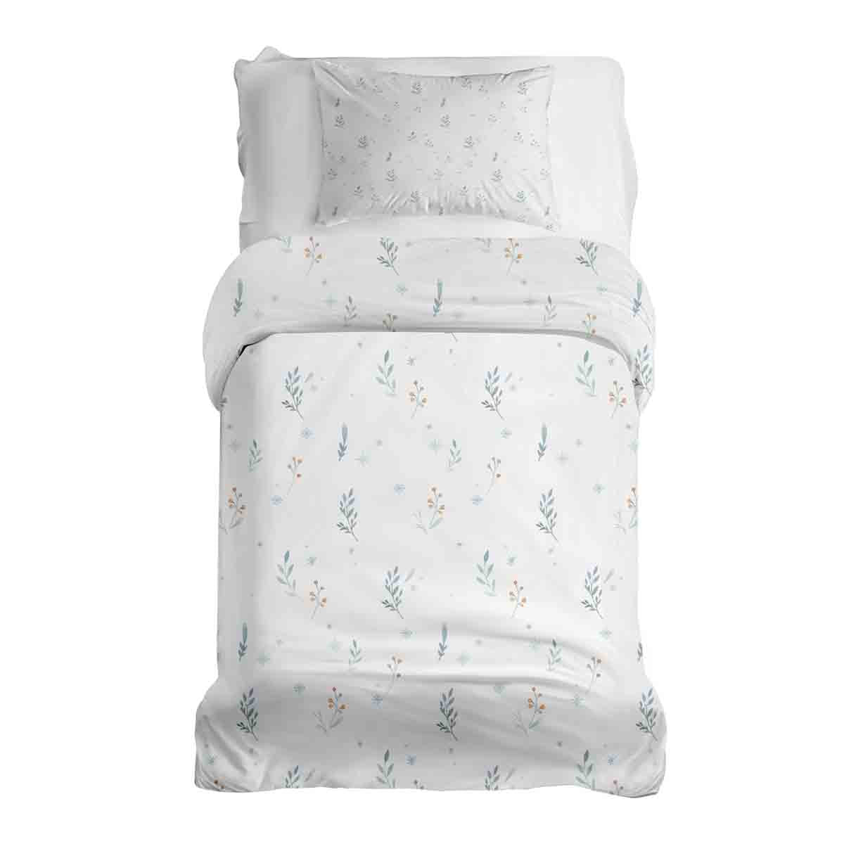 Therapy blankets bedding set white with spring flowers