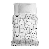 Coperte terapeutiche con rivestimento in cotone bianco con fantasmi divertenti