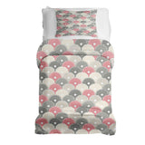 Therapy blanket and bedding set, colorful abstract flowers.