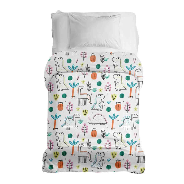 Coperta terapeutica con rivestimento in cotone e dinosauri colorati