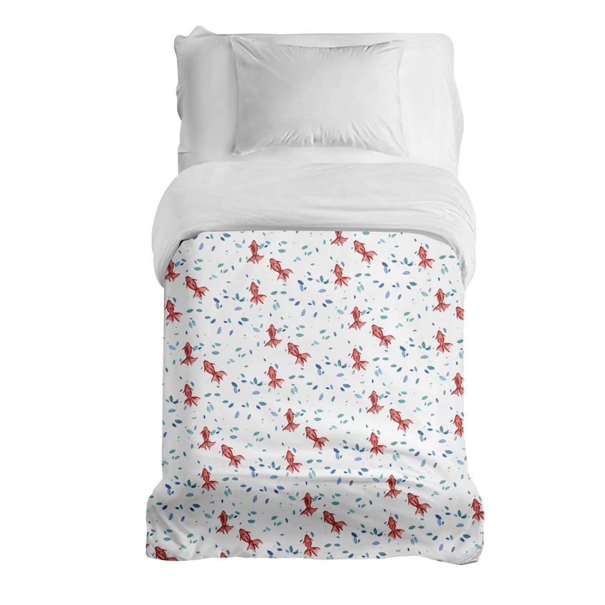 Original therapy blanket - cotton cover red fish