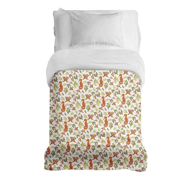 Therapy blankets with cotton cover, seahorse design.