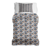 Set de ropa de cama con mantas terapéuticas y flores