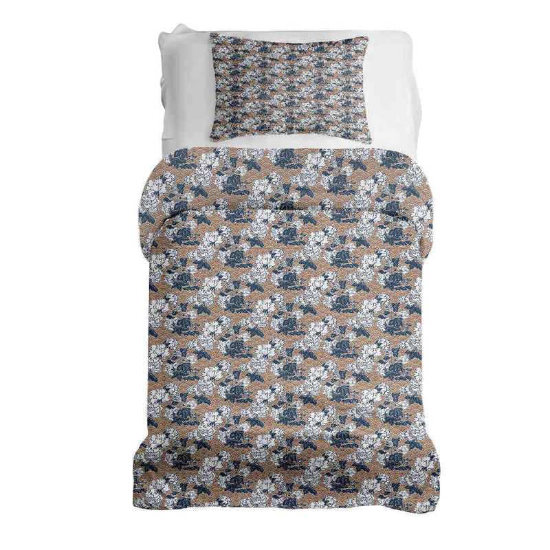 Set de ropa de cama con mantas terapéuticas y flores