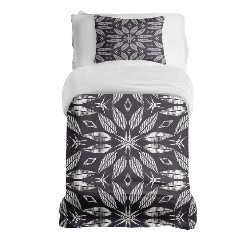Juego de ropa de cama con manta terapéutica y gran flor