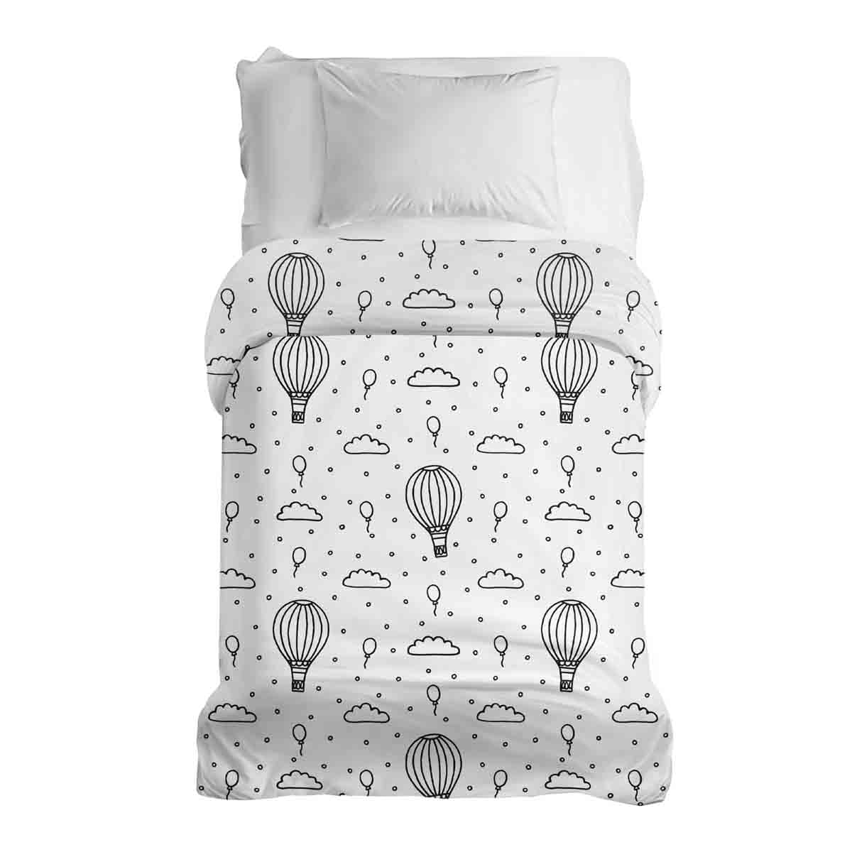 Originele therapiedeken - katoenen hoes luchtballonnen