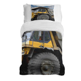 Therapy blanket bedding set yellow truck
