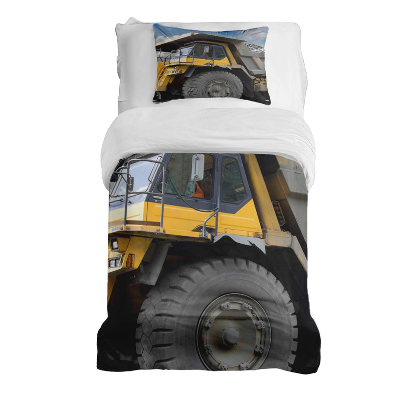 Therapy blanket bedding set yellow truck