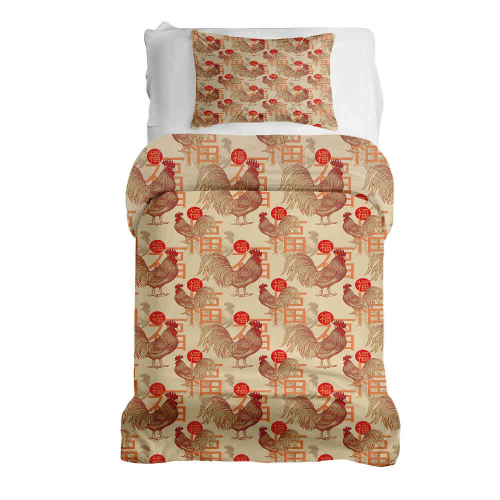 Therapy blankets bedding set Chinese rooster