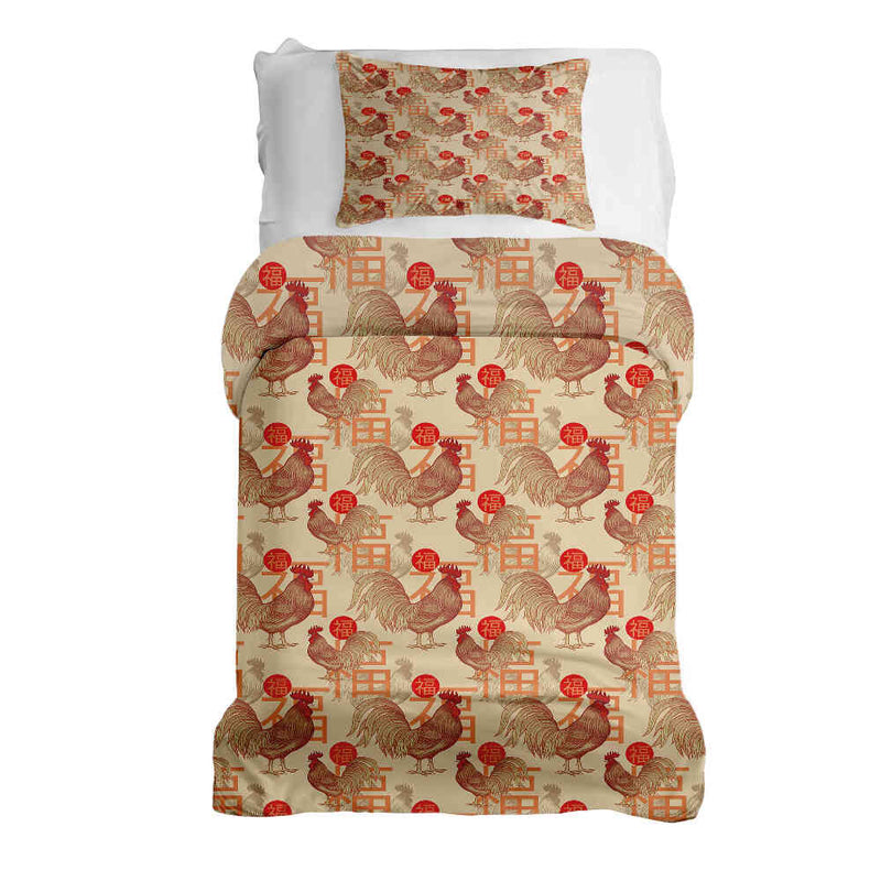 Therapy blanket bedding set Chinese rooster