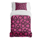 Set de ropa de cama con manta terapéutica Pink Squid