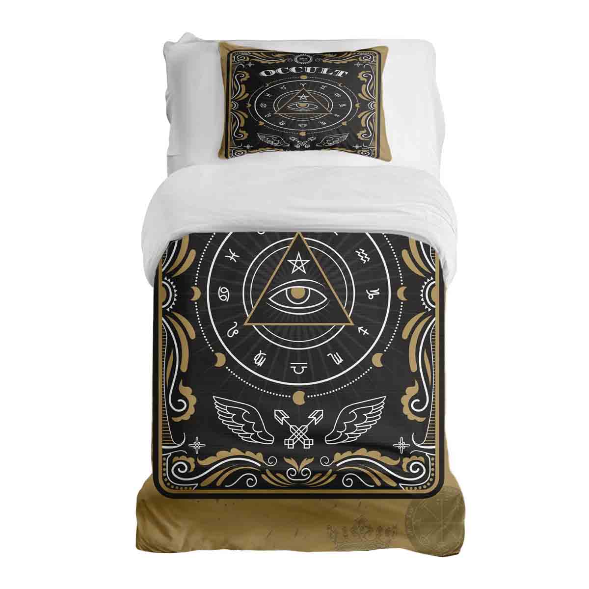 Set di biancheria da letto con coperta terapeutica Occhio