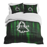 Therapy blanket bedding set, green number code.