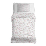 Therapy blanket and bedding set, white with delicate roses.