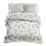 Therapy blankets bedding set white cute animals