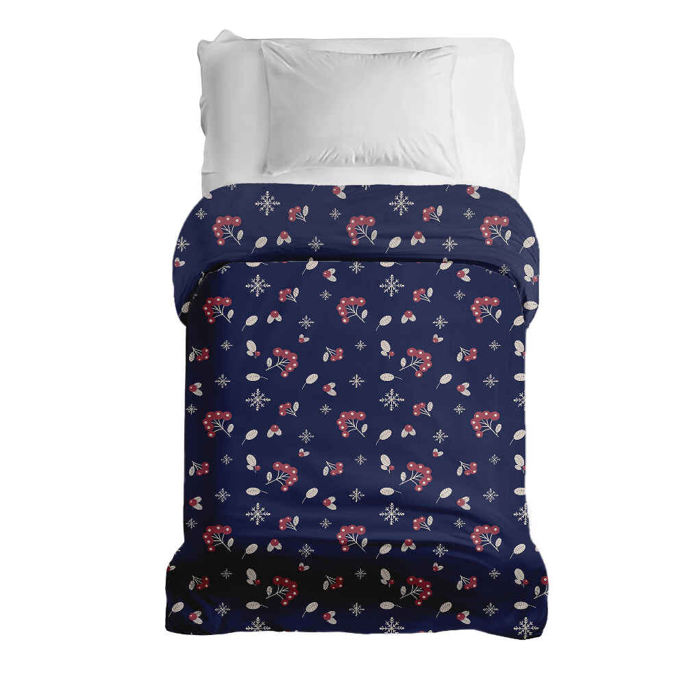 Couverture thérapeutique originale - Housse en coton bleu groseille