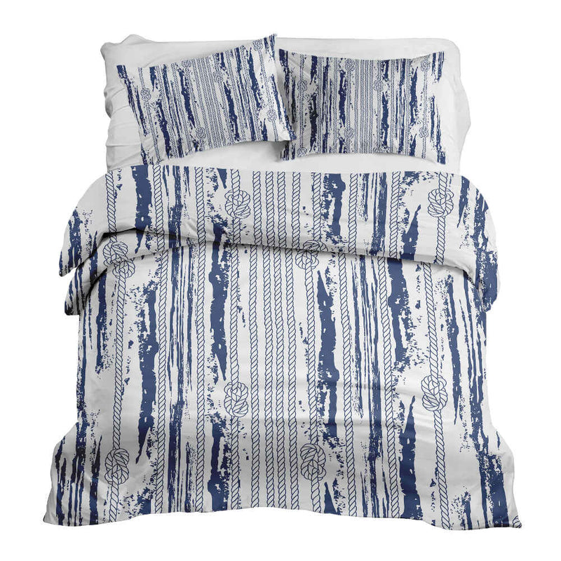 Therapy blanket bedding set, striped pattern.