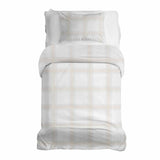 Therapy blanket bedding set, orange, large checks.