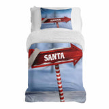 Set di biancheria da letto con coperta terapeutica e Babbo Natale