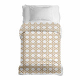 Therapie dekens katoenen hoes wit met cirkels beige