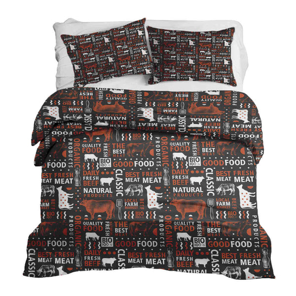 Set di biancheria da letto con coperta terapeutica Meat Lover