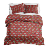 Set di biancheria da letto con coperta terapeutica rosso da asporto