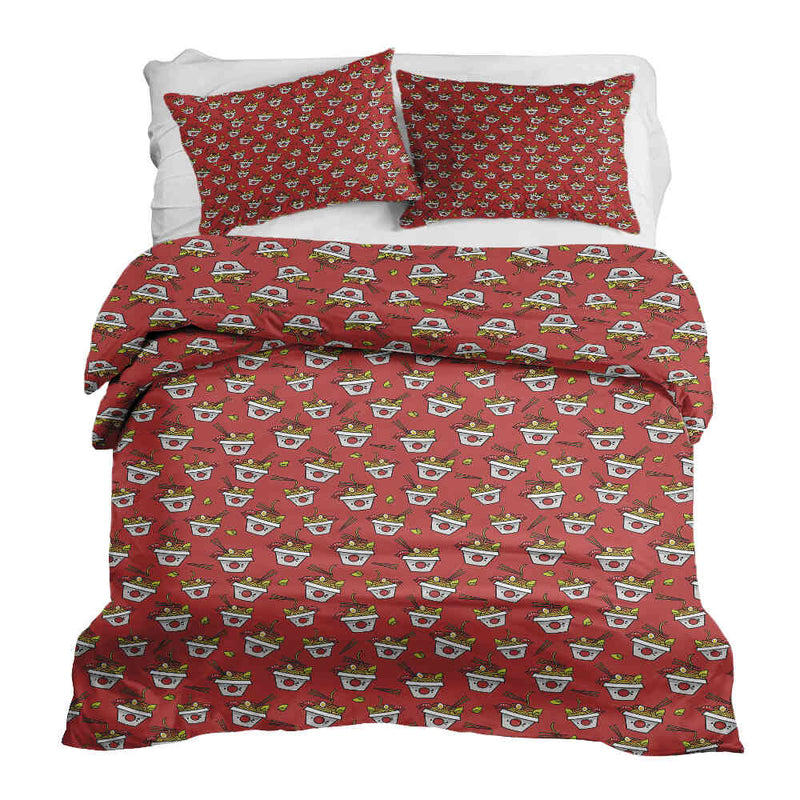 Set di biancheria da letto con coperta terapeutica rosso da asporto