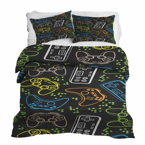 Set de ropa de cama para terapia con consolas de juegos negro