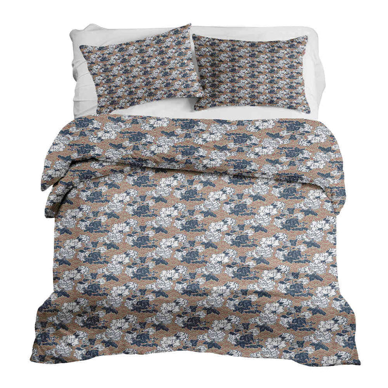 Set de ropa de cama con mantas terapéuticas y flores