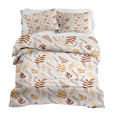 Therapy blankets and bedding set, white with autumnal branches.