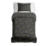 Therapy blanket bedding set, grey with wheat.