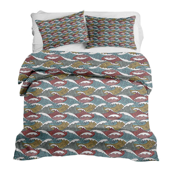 Therapy blankets and bedding set, colorful wave breakers.