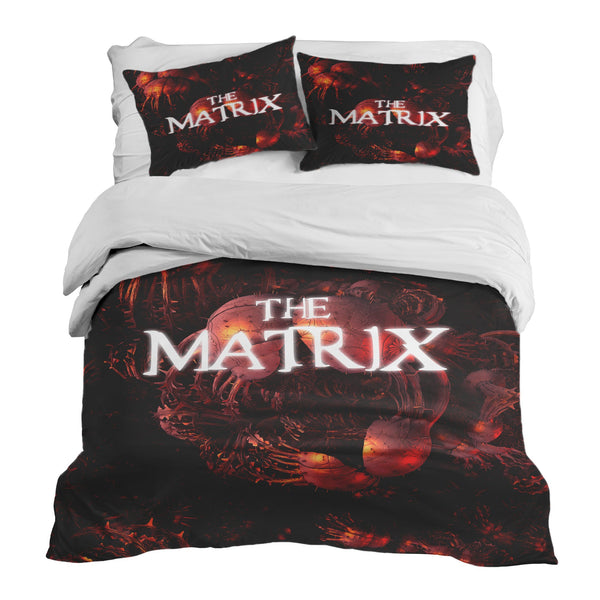 Therapiedekens Beddengoed Set Rood The Matrix Schriftzug