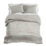 Therapy blanket bedding set, beige with light leaves.