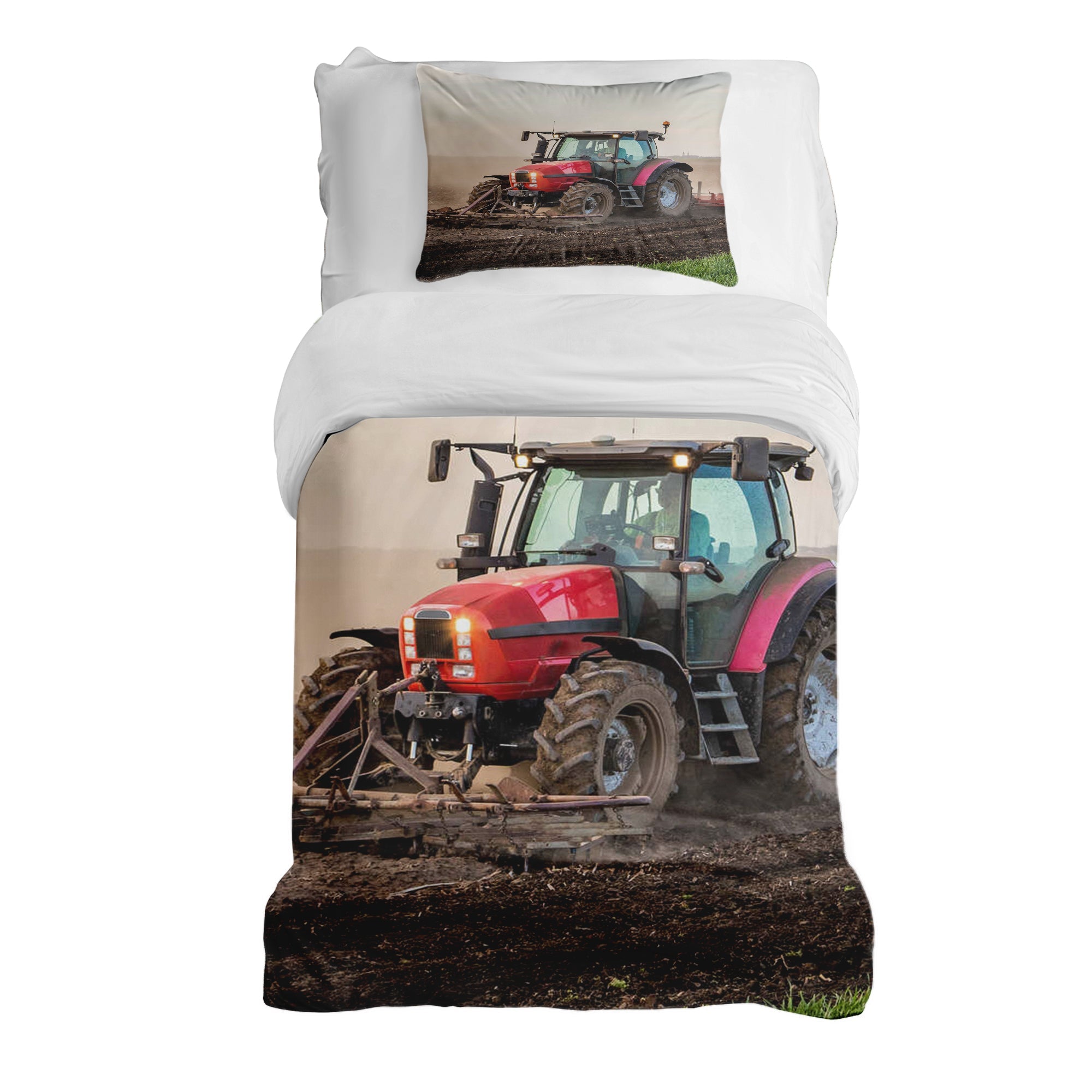 Therapiedekens beddengoedset met grote tractor