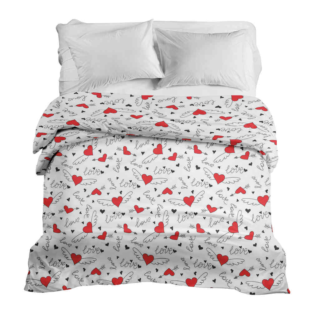 Couverture thérapeutique originale - Housse en coton L'amour donne des ailes