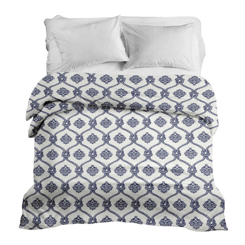 Coperte terapeutiche con rivestimento in cotone motivo marinaresco blu
