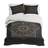 Set copripiumino coperta terapeutica nero mistico mandala
