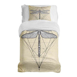 Therapy blanket bedding set yellow with dragonfly