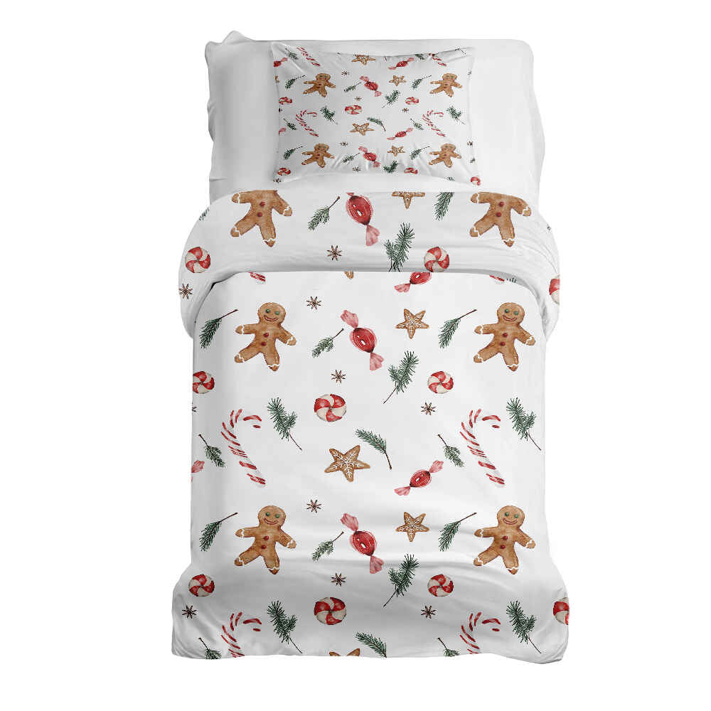 Therapy blankets bedding set white Christmas time