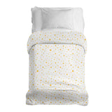Coperte terapeutiche con rivestimento in cotone bianco con stelle gialle